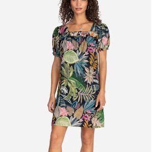 Johnny Was Tropical Puff Sleeve Tunic Dress